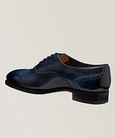 Burnished Leather Cap-Toe Oxfords