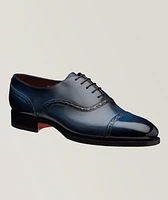 Burnished Leather Cap-Toe Oxfords