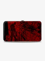 Friday The 13th Jason Mask Splatter Walking Pose Hinged Wallet