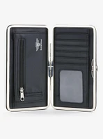Supernatural Castiel I'll Interrogate The Cat Black Blood Splatter Hinged Wallet