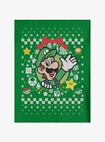 Super Mario Luigi Wreath Ugly Christmas Sweater Sweatshirt
