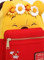 Loungefly Disney Winnie the Pooh Floral Crown Flocked Mini Backpack - BoxLunch Exclusive