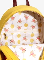 Loungefly Disney Winnie the Pooh Floral Crown Flocked Mini Backpack - BoxLunch Exclusive