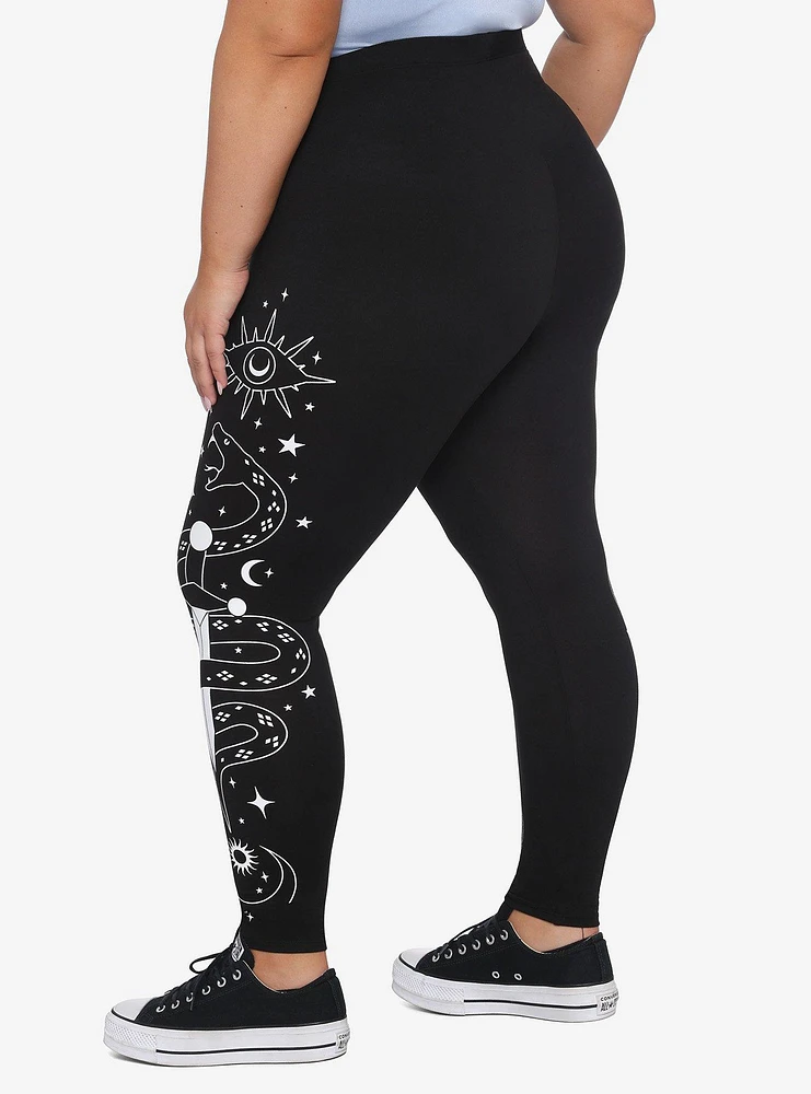 Snake Dagger Celestial Leggings Plus Size