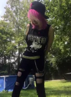Black Fishnet Destructed Chain Jeans