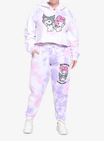 My Melody & Kuromi Pink & Purple Wash Girls Sweatpants Plus Size