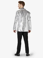 Silver Sequin Party Blazer
