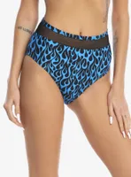 Blue Flame High-Waisted Swim Bottoms