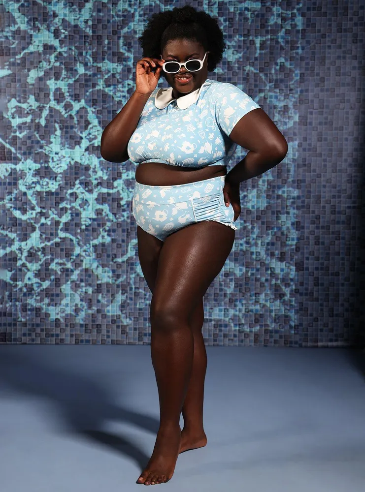 Disney Alice Wonderland Icons High-Waisted Swim Bottoms Plus