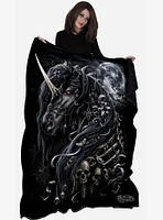 Dark Unicorn Fleece Blanket