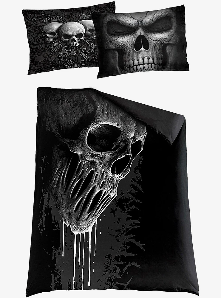 Skull Scroll Single Duvet Bedding Set
