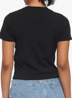 Daisy Cutout Girls Crop T-Shirt