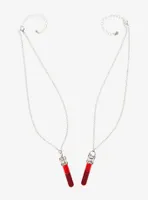 Blood Vial Best Friend Necklace Set
