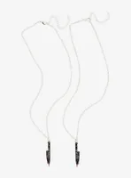 Scream Ghost Face Knife Best Friend Necklace Set