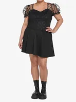 Coffin Glitter Mesh Top Plus Size