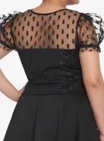 Coffin Glitter Mesh Top Plus Size