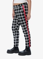 Black & White Plaid Grommet Pants Plus