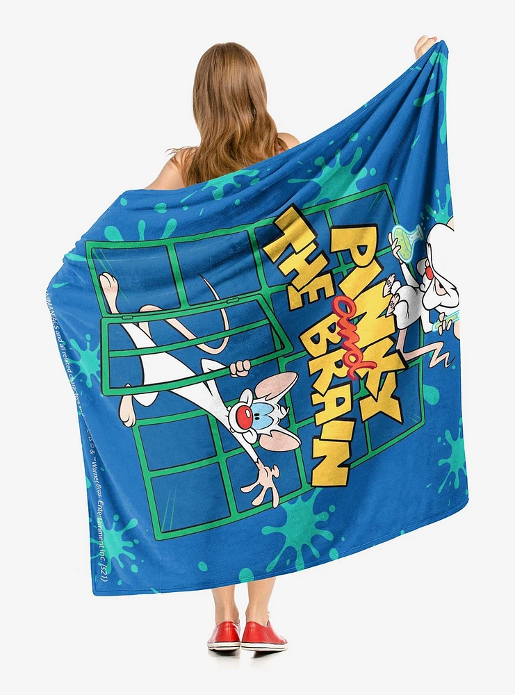 Animaniacs Pinky And Brain Throw Blanket