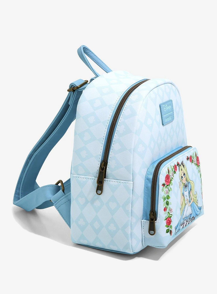Loungefly Disney Alice In Wonderland Roses Mini Backpack