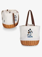 Disney Mickey Mouse NFL Indianapolis Colts Canvas Willow Basket Tote