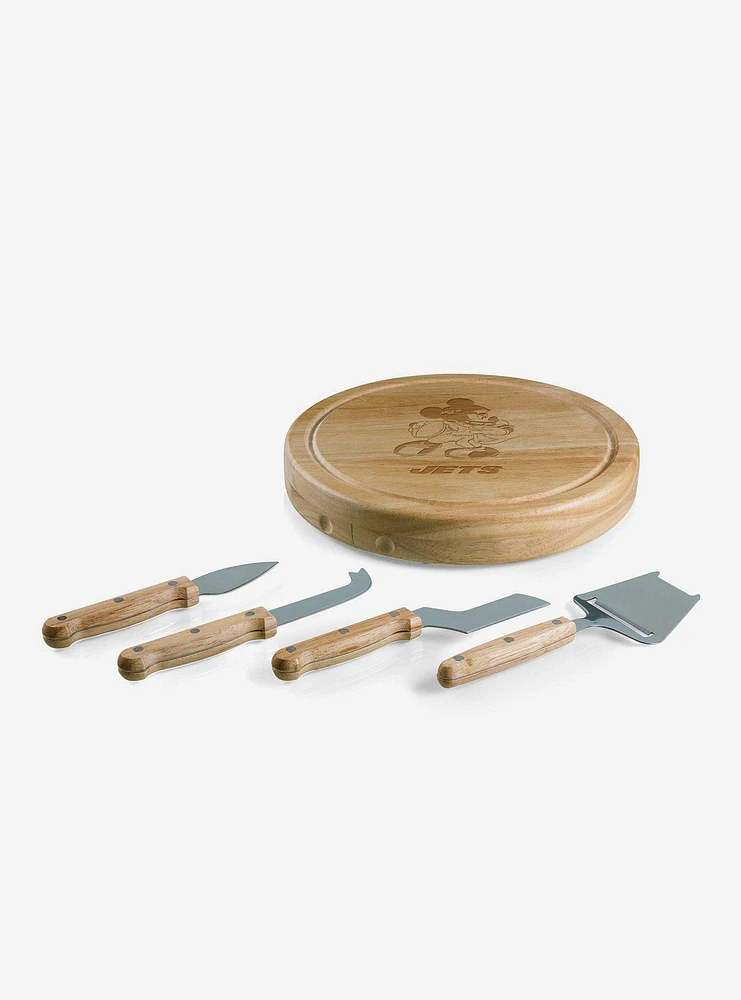 Disney Mickey Mouse NFL NY Jets Circo Cheese Cutting Board & Tools Set