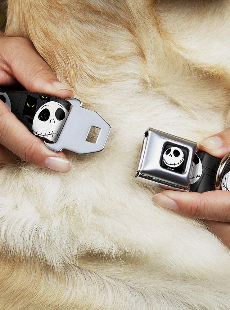Disney Nightmare Before Christmas Jack Expressions Seatbelt Buckle Dog Collar