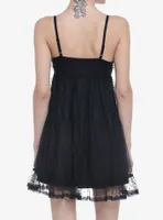 Black Empire Waist Slip Dress
