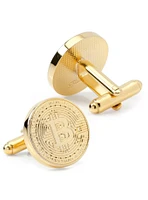 Crypto Bitcoin Debossed Cufflink