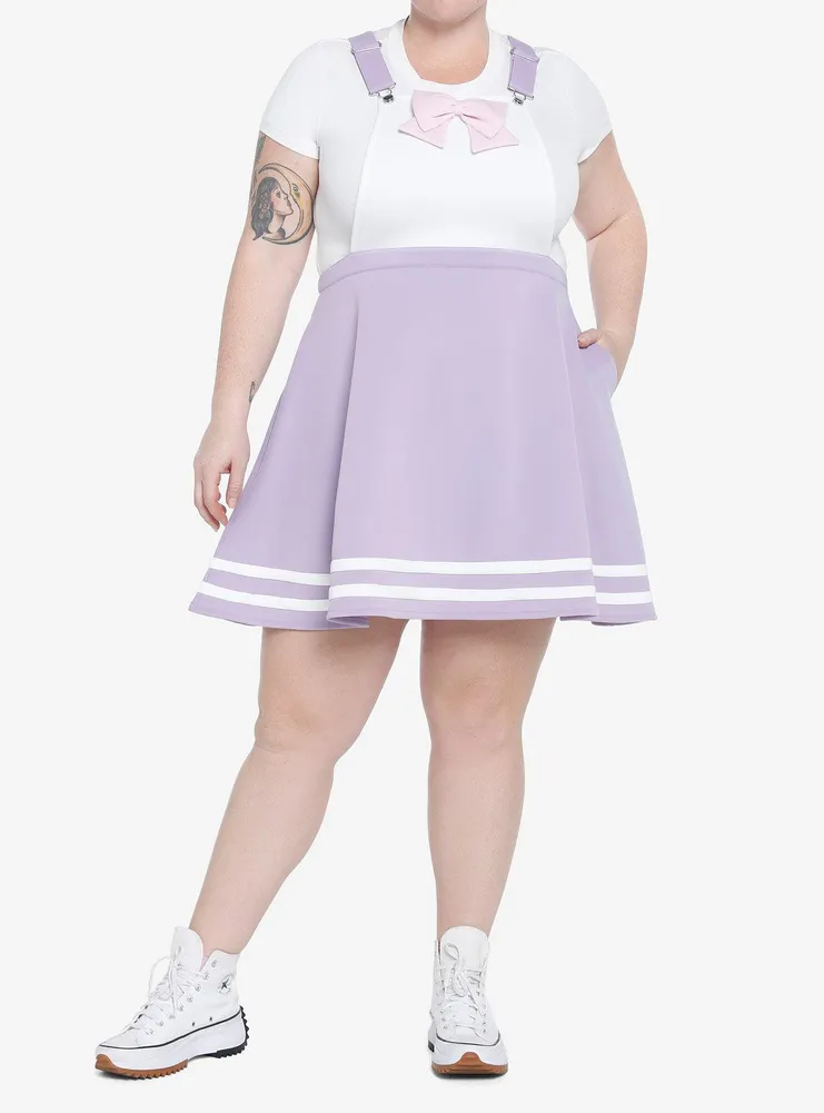 Pastel Purple & Pink Bow Skirtall Plus Size