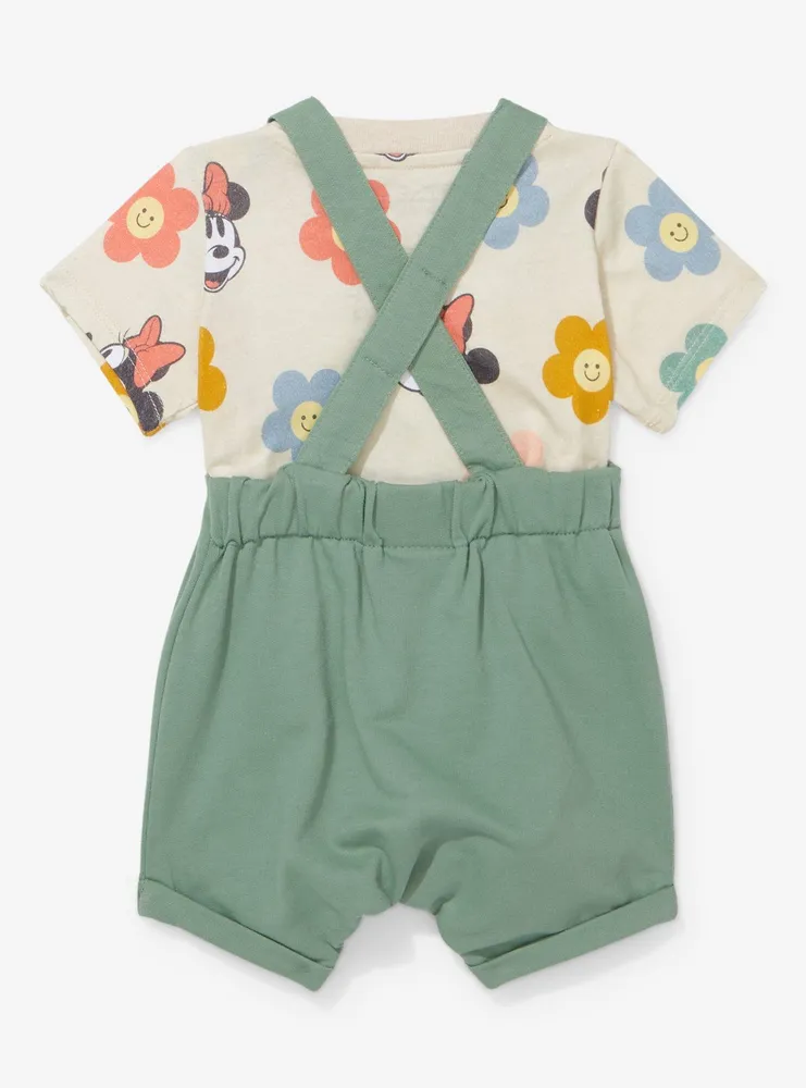Disney Minnie Mouse Floral Infant Overall Set - BoxLunch Exclusive