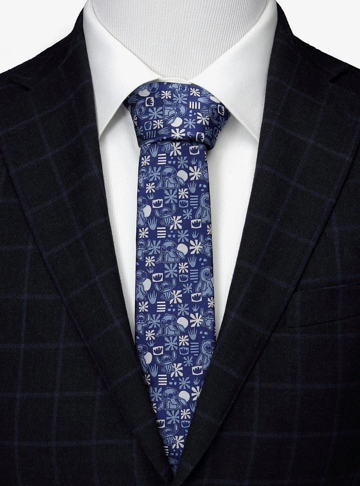 Disney Lilo & Stitch Blue Tropical Men's Tie