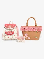 Strawberry Shortcake Gingham Basket Crossbody Bag
