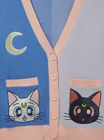 Pretty Guardian Sailor Moon Luna & Artemis Color Block Women's Cardigan - BoxLunch Exclusive
