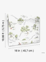 Disney Winnie The Pooh 100 Acre Wood Map Peel And Stick Wallpaper
