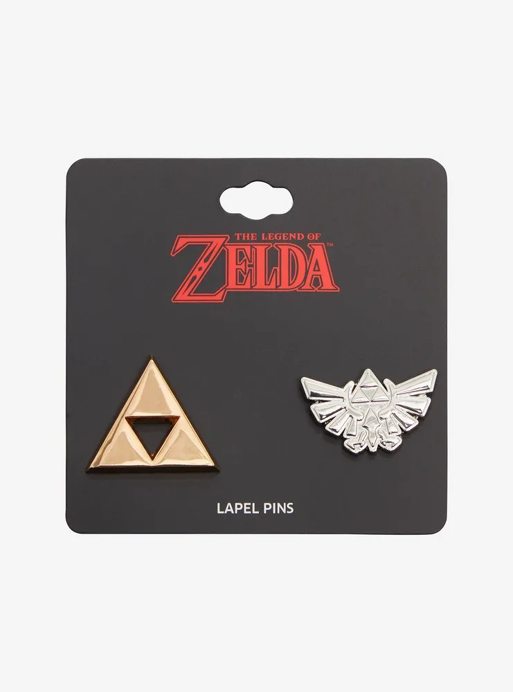 Nintendo The Legend of Zelda Triforce & Royal Crest Enamel Pin Set - BoxLunch Exclusive