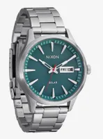 Nixon Sentry Solar Stainless Steel Silver x Jasper Watch