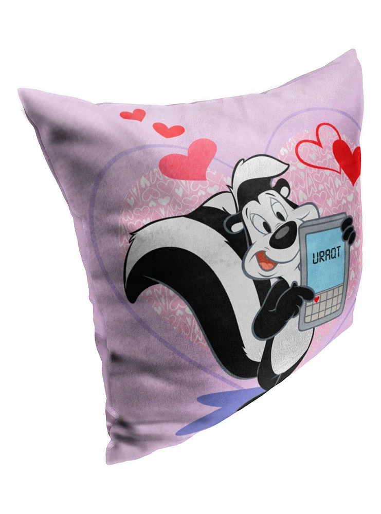 Looney Tunes Pepe Le Pew Cutie Printed Throw Pillow