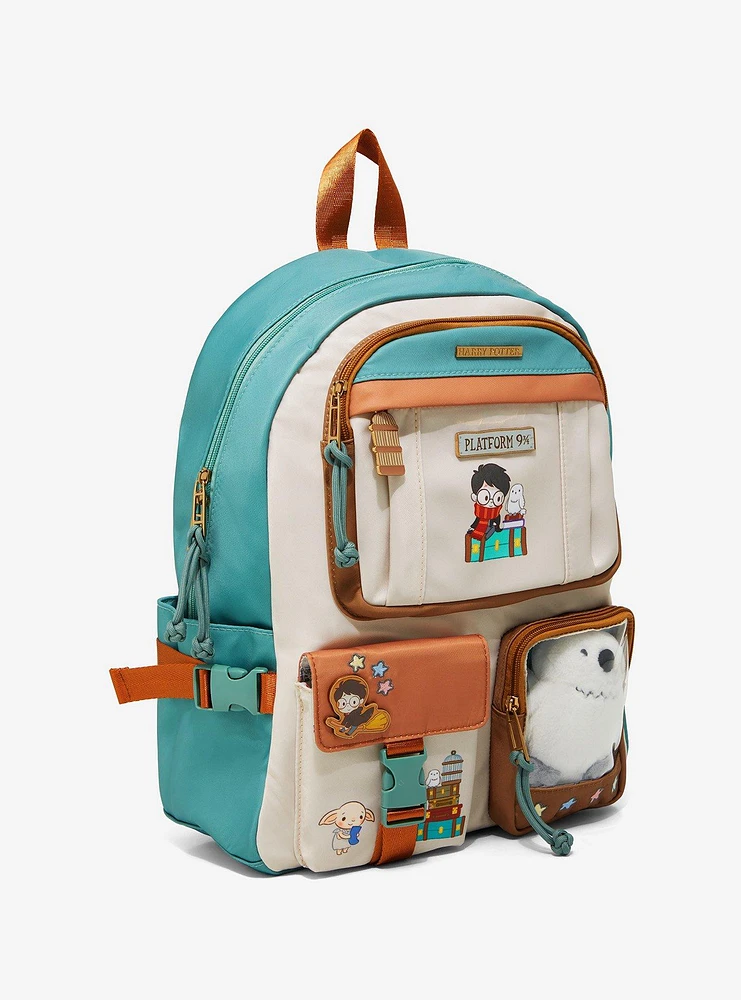 Harry Potter Hedwig & Harry Multi-Pocket Backpack - BoxLunch Exclusive