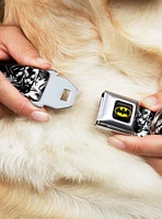 DC Comics Batman and Joker Smiling Close Up Seatbelt Buckle Dog Collar