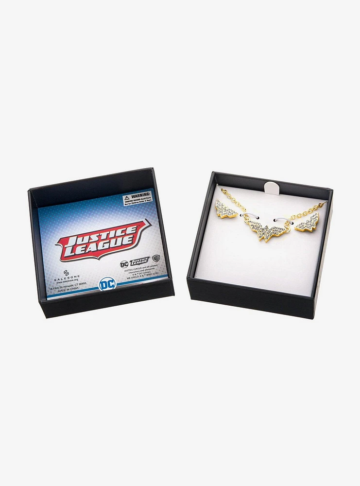 DC Comics Wonder Woman Stud Earrings & Necklace Set