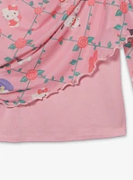 Sanrio Kuromi Mesh Layered Long Sleeve Women's Plus T Shirt — BoxLunch Exclusive
