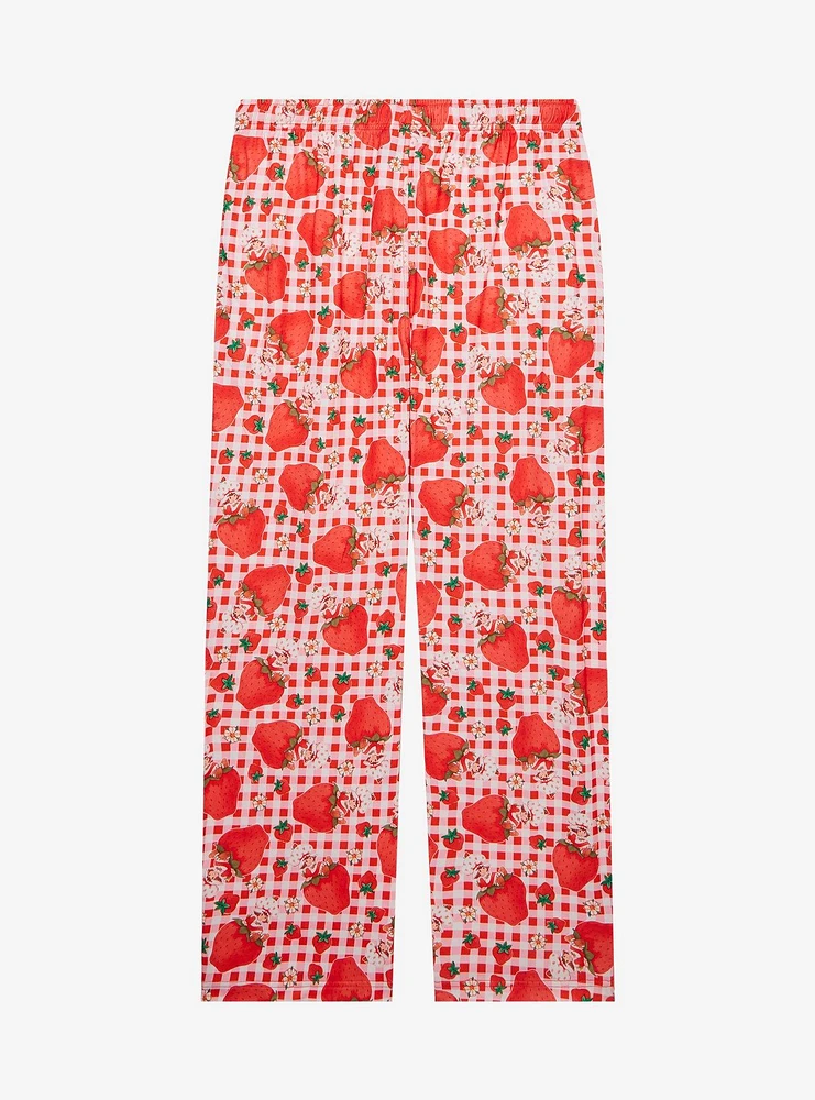 Strawberry Shortcake Berry Gingham Allover Print Sleep Pants — BoxLunch Exclusive