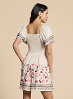 Disney Moana Floral Icons Cinched Smock Dress - BoxLunch Exclusive