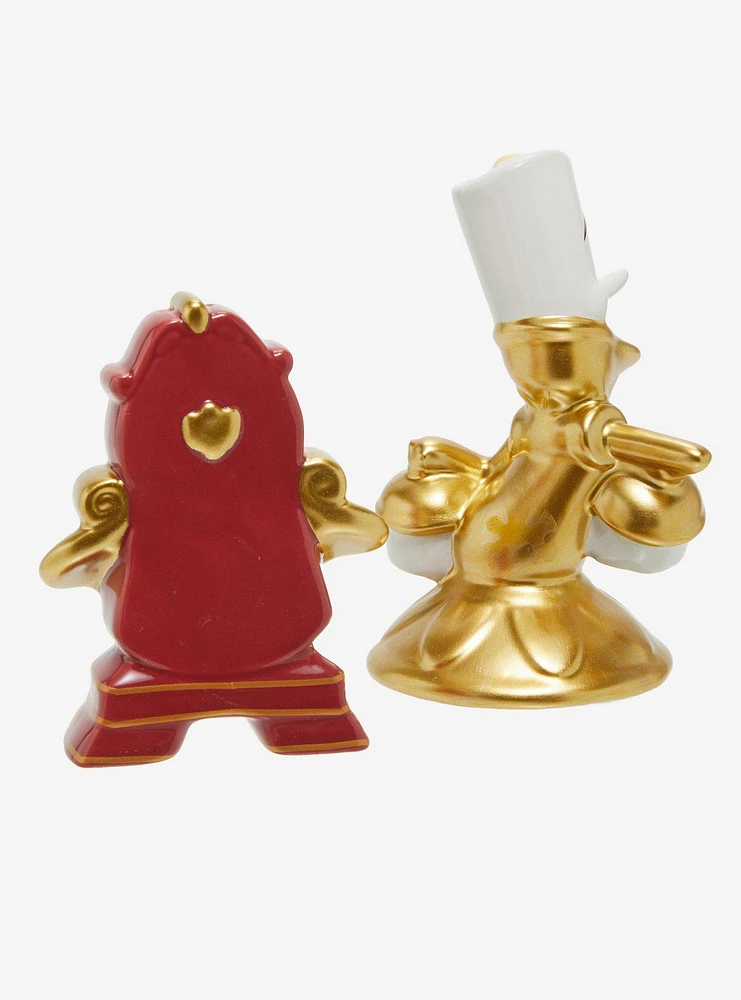 Disney Beauty and the Beast Cogsworth & Lumiere Salt and Pepper Shakers