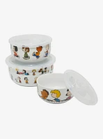 Peanuts Gang Ceramic Food Storage Bowl Set
