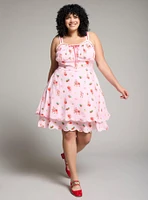 Strawberry Shortcake Coquette Allover Print Plus Dress — BoxLunch Exclusive