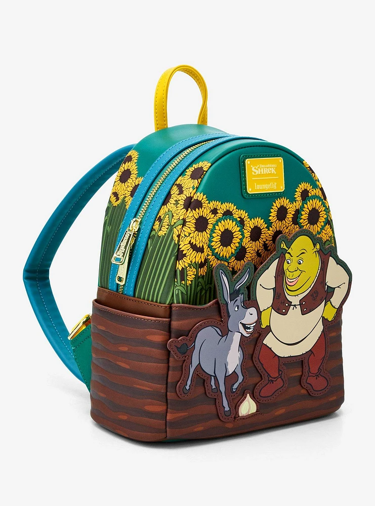 Loungefly DreamWorks Shrek Donkey & Shrek Sunflower Field Mini Backpack
