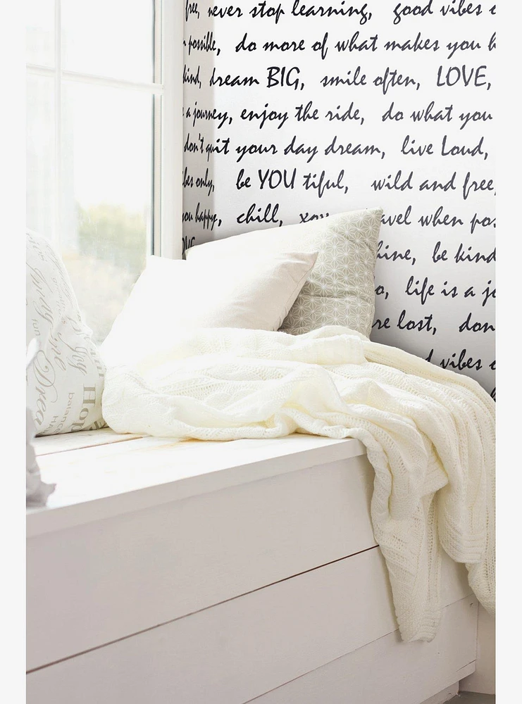 Dream Big Script Black Peel & Stick Wallpaper