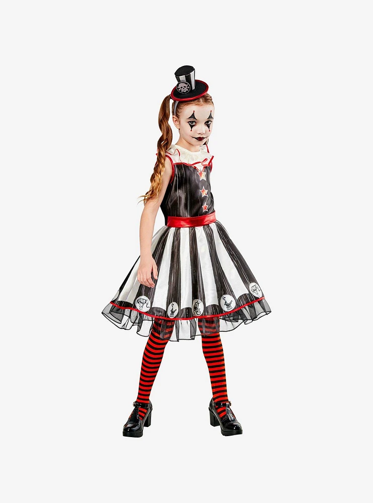 Vintage Silly Stripe Circus Clown Youth Costume