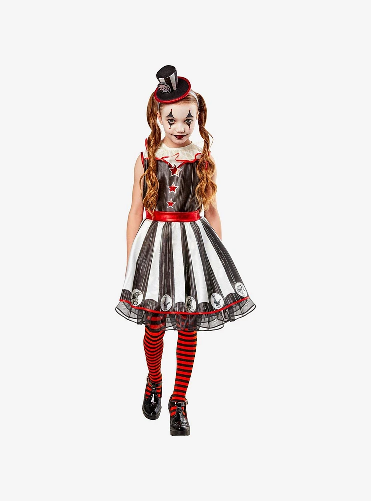Vintage Silly Stripe Circus Clown Youth Costume